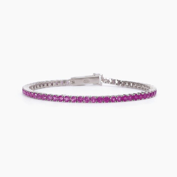 Women's tennis in silver with synthetic tourmaline TENNIS CLUB