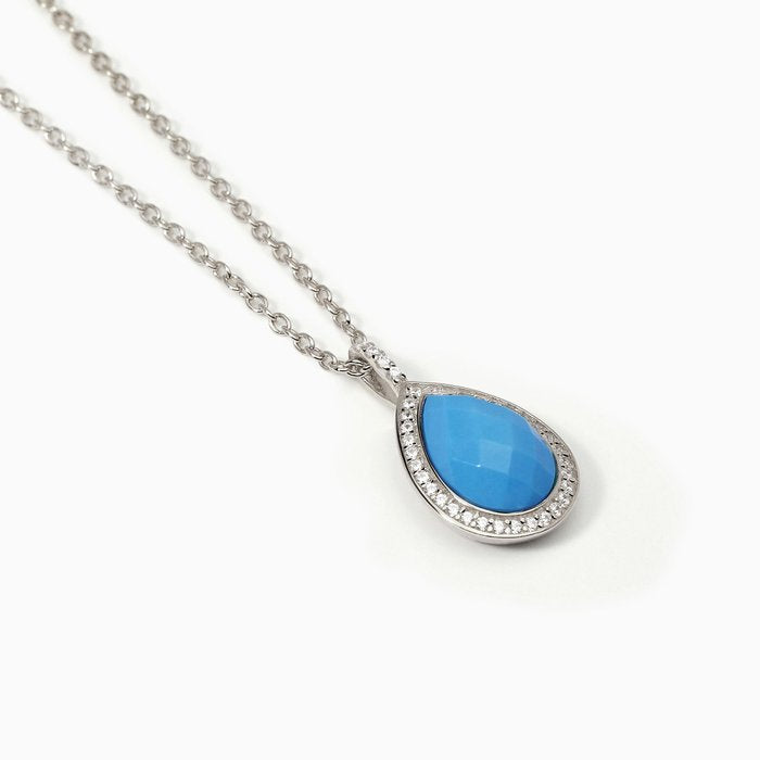 Collier ras du cou DIVA Turquoise Argent