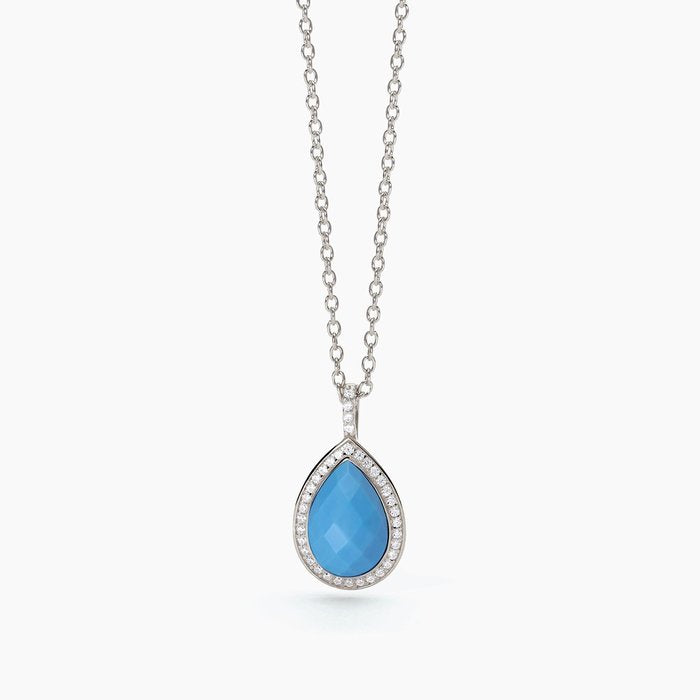 Collier ras du cou DIVA Turquoise Argent