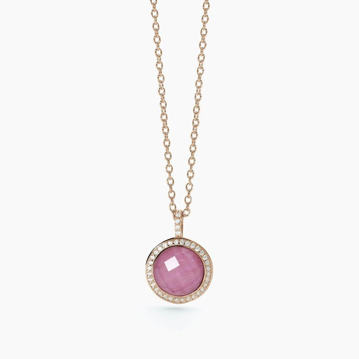 Collier ras du cou avec pendentif en rhodochrosite DIVA