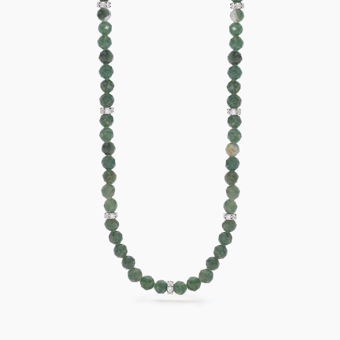 Girocollo in argento con giada verde COLOR CODE