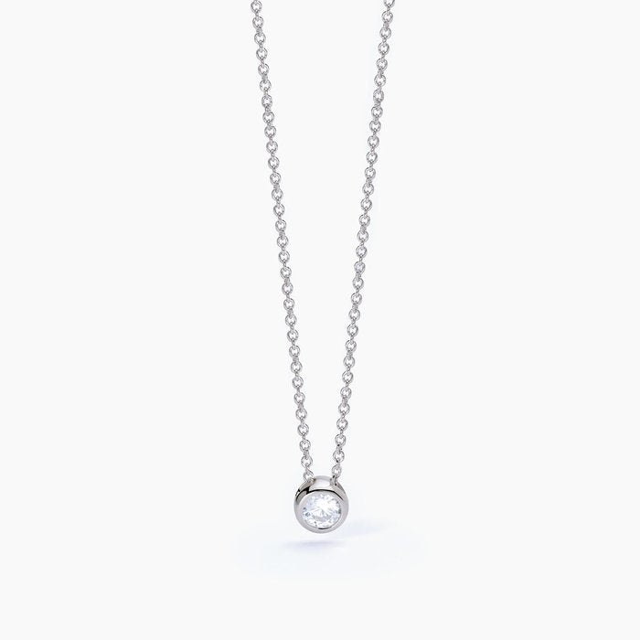 Collier ras du cou en argent avec point lumineux BRILLANT