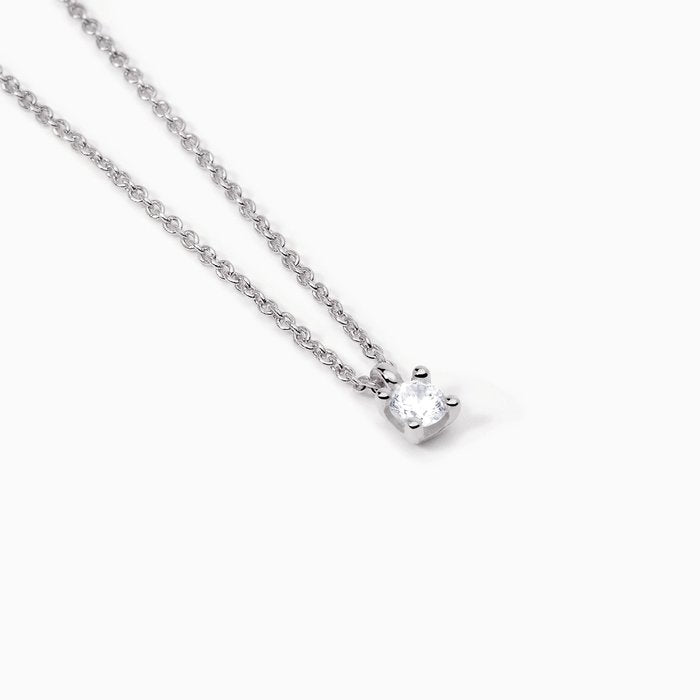 Girocollo in argento con catena forzatina e punto luce SHINY