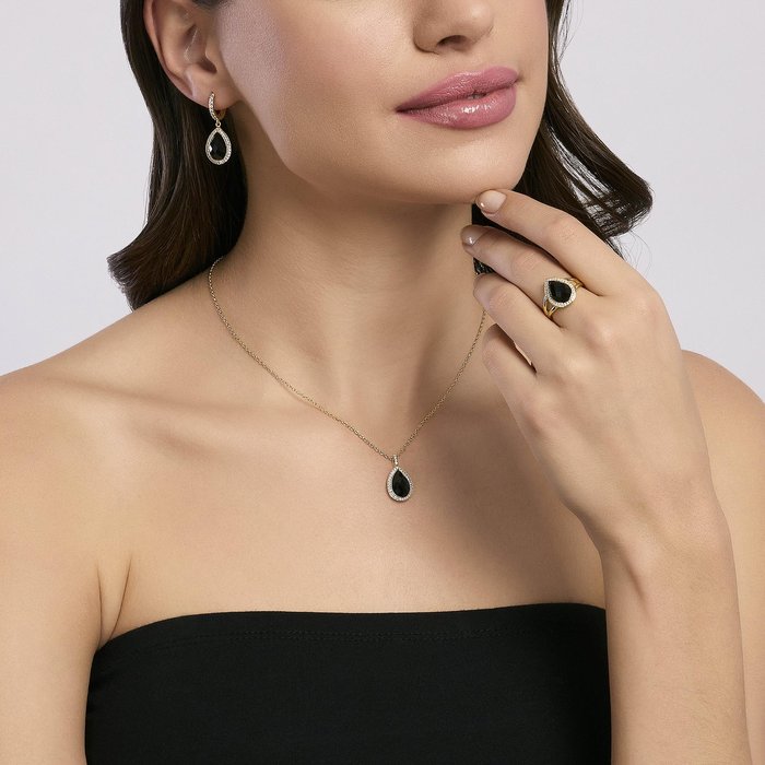 Orecchini in argento con pendente in agata DIVA