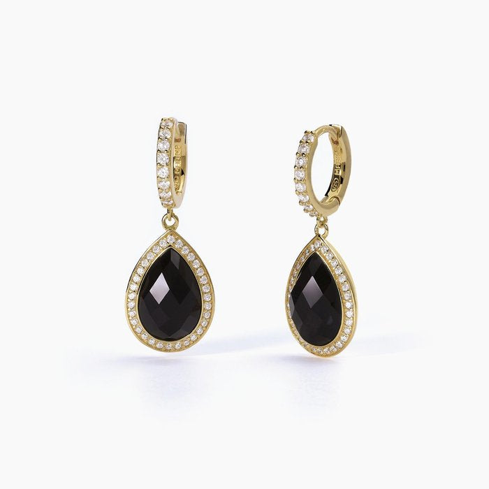 Boucles d'oreilles pendantes en argent DIVA Agate