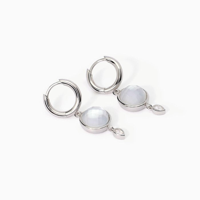Orecchini in argento con pendente in madreperla COLETTE