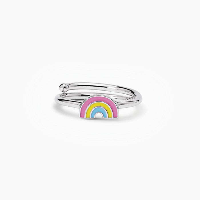 Bague en argent avec arc-en-ciel émaillé RAINBOW