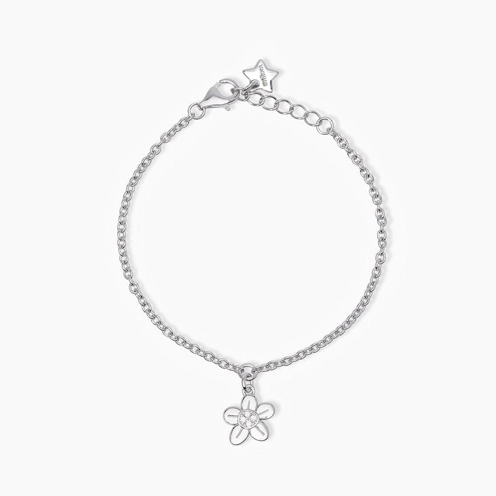 Bracelet en argent avec fleur FORGET ME NOT