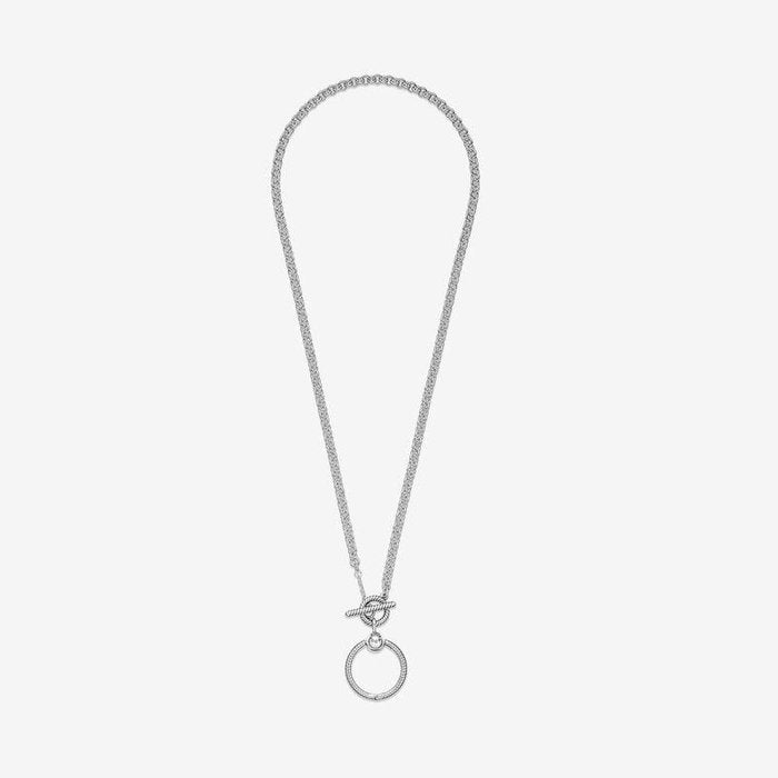 Collana con Chiusura a T e O Pendant