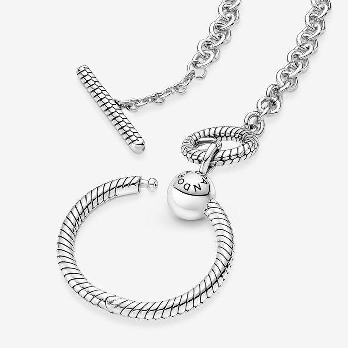 Collana con Chiusura a T e O Pendant