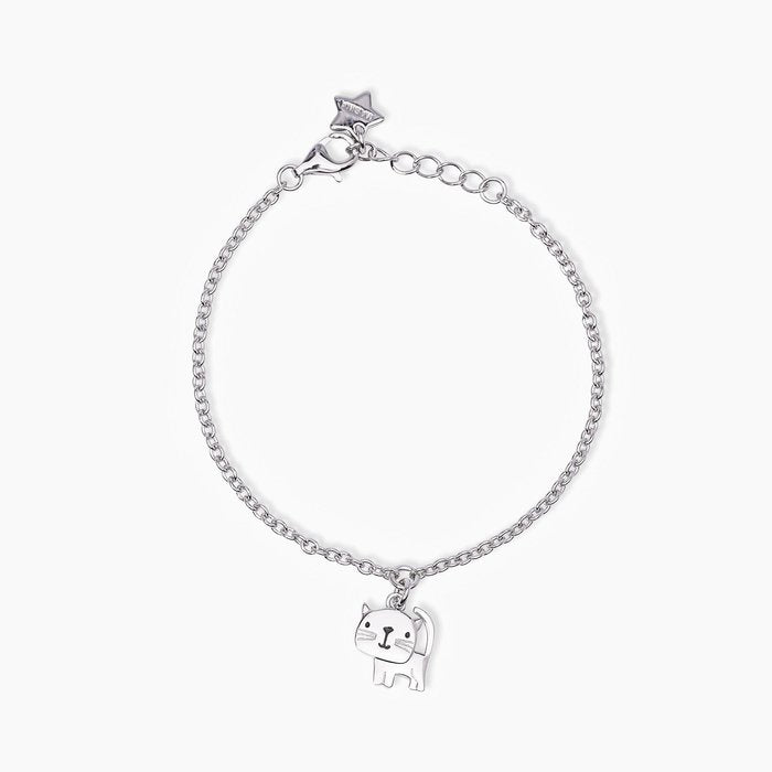 Bracelet en argent avec pendentif chaton MIAO