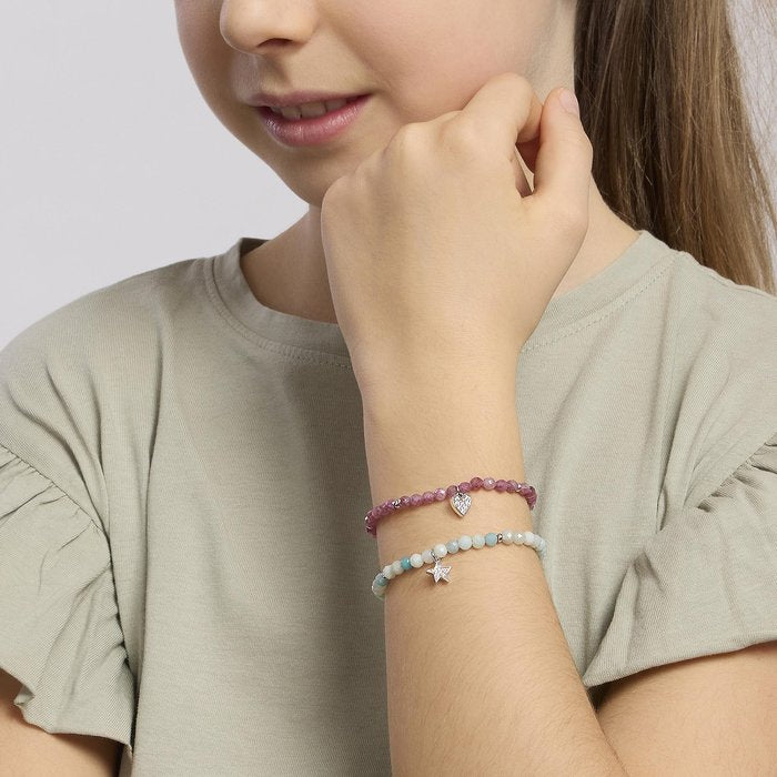 Bracelet élastique avec amazonite et pendentif étoile STELLA STELLINA