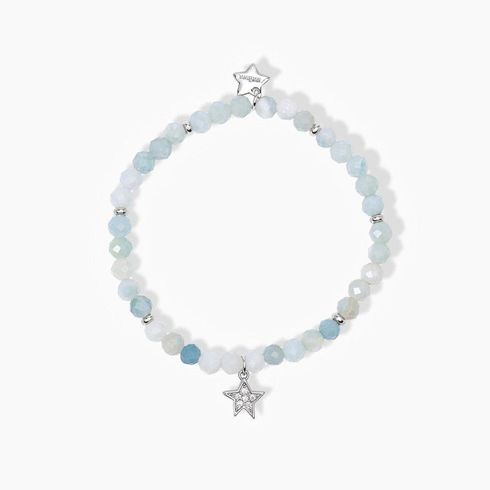 Bracelet élastique avec amazonite et pendentif étoile STELLA STELLINA