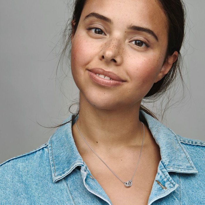 Pavè Intertwined Circles Necklace