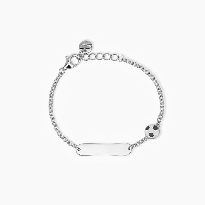 Bracelet personnalisable avec ballon émaillé FOOTBALL-TAG