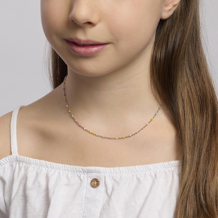 Girocollo in argento con inserti smaltati multicolor CANDY