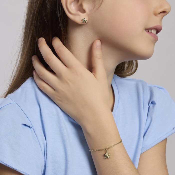 Boucles d'oreilles à tige en forme de fleur FORGET ME NOT