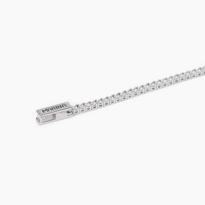 Men's tennis bracelet with white zirconia TENNIS CLUB