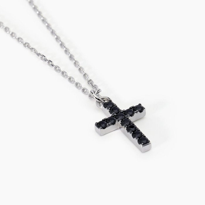 Collana in argento con ciondolo croce MYSTICAL