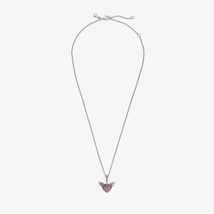 Collana Cuori Rosa con Ali