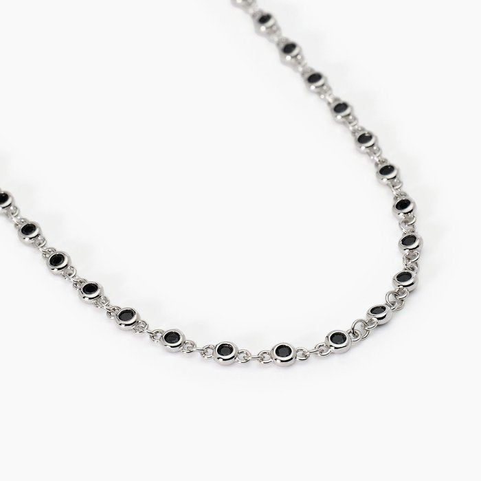 Collier SKYLINE en argent et zircone noire