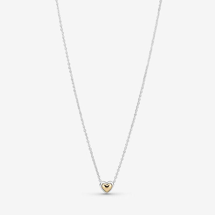 Collier con cuore dorato a cupola