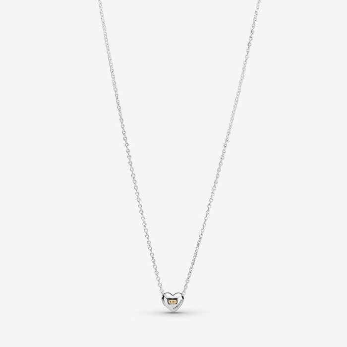 Collier con cuore dorato a cupola