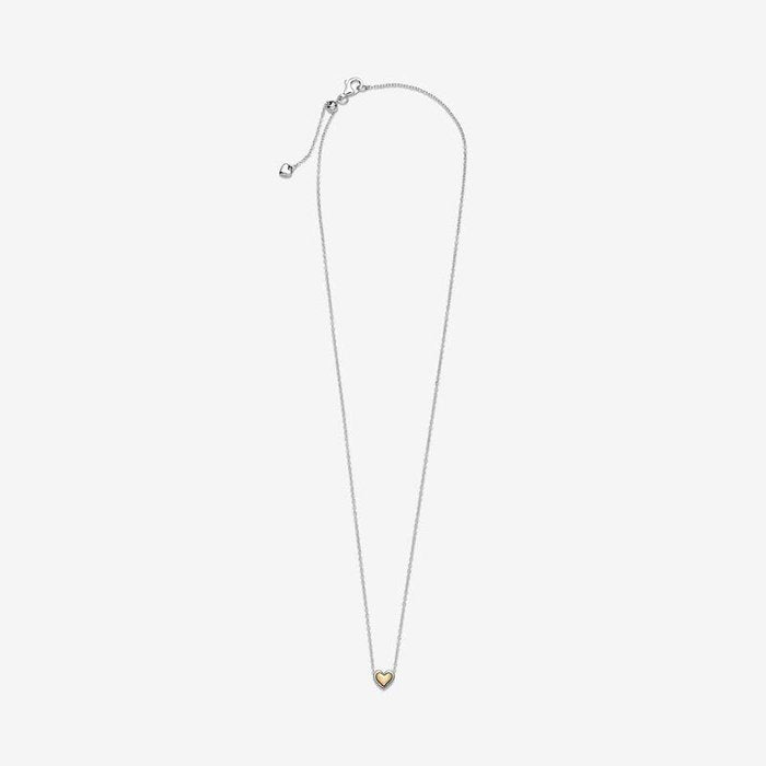 Collier con cuore dorato a cupola