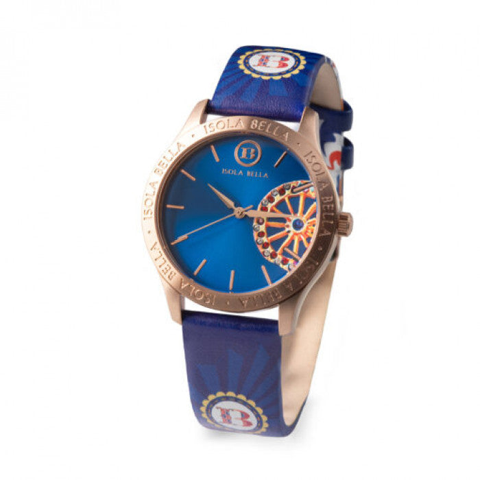 Blue Wheel Clock
