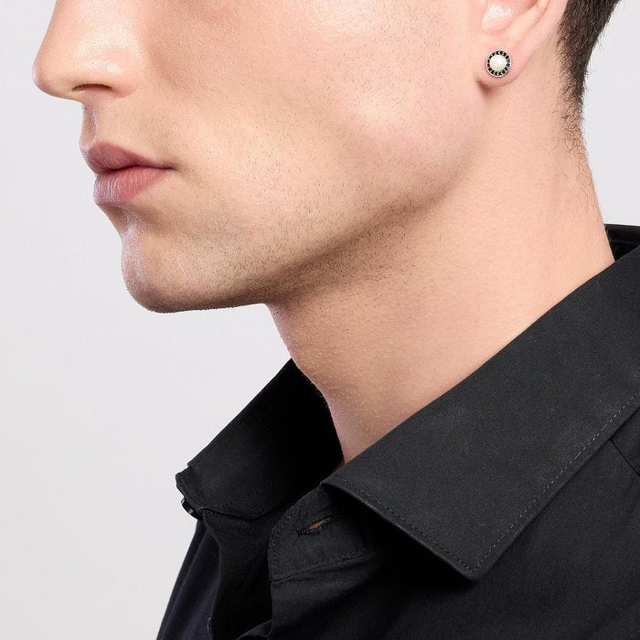 Boucle d'oreille unique en argent avec bouton en perle de culture MONOMANIA