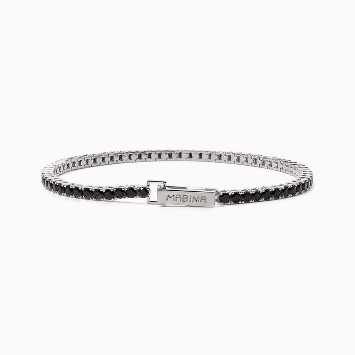 Silver tennis with black zirconia TENNIS CLUB