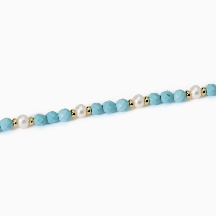Bracelet avec perles de culture et turquoise BEACH CODE