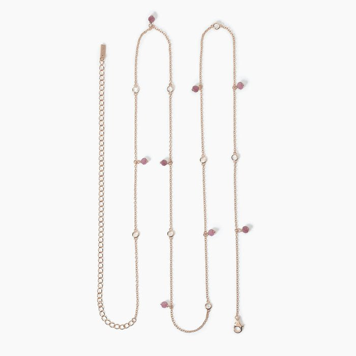 VIVA LA VIDA Chaîne de taille en argent rose tourmaline rose