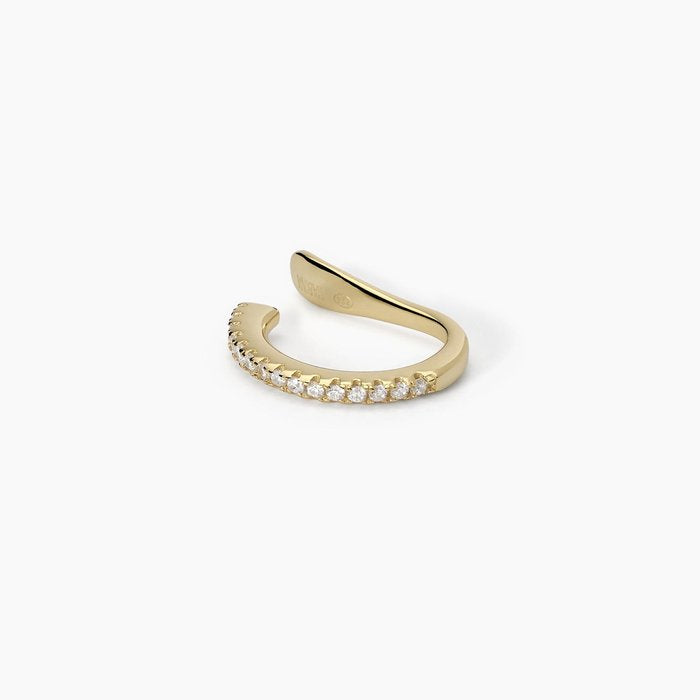 Orecchino ear cuff con zirconi bianchi CUFFMANIA
