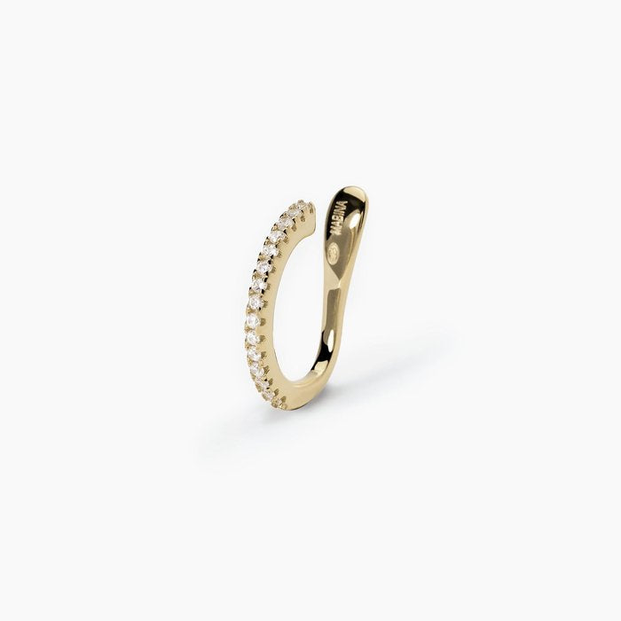 Orecchino ear cuff con zirconi bianchi CUFFMANIA