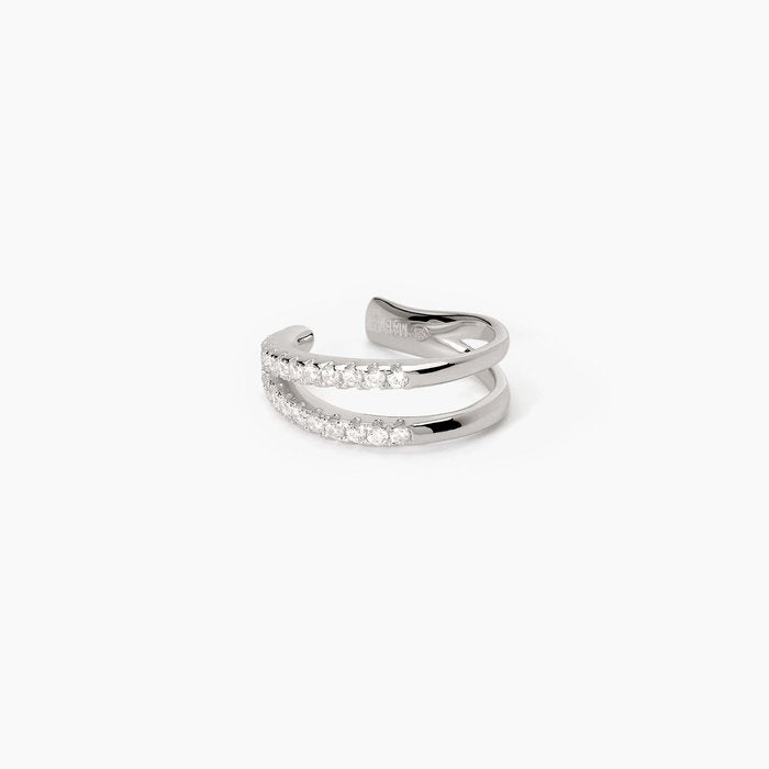 Orecchino ear cuff a doppio cerchio CUFFMANIA
