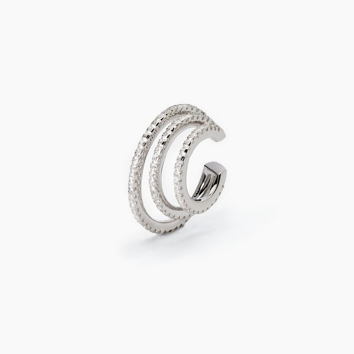 Orecchino ear cuff a triplo cerchio CUFFMANIA