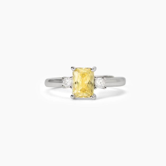Lemon BATTITO Zirconia Silver Ring