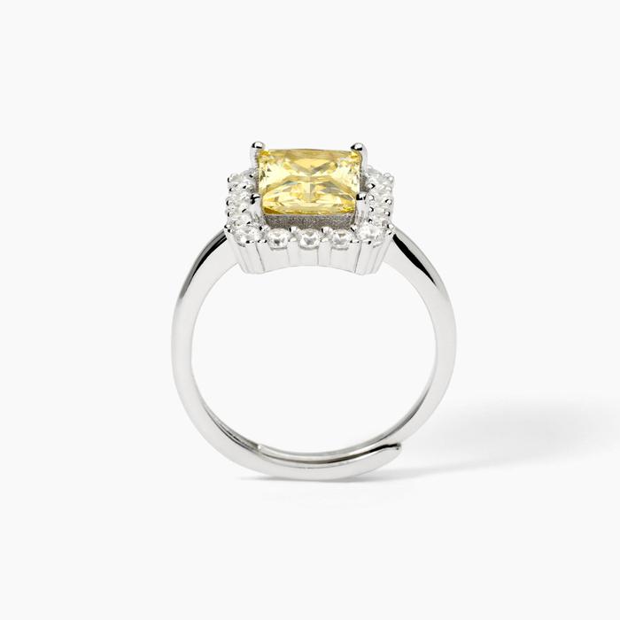 Silver ring with zirconia Lemon INFINITE DESIRE
