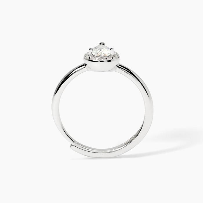 Silver ring with white zirconia COOL OR RÉTRO?