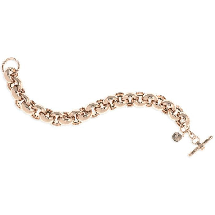 Bracciale in bronzo dorato rosa