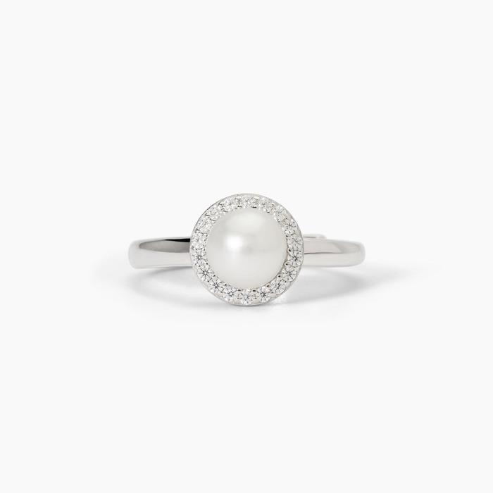 Bague en argent avec perle de culture MILANESIENNE