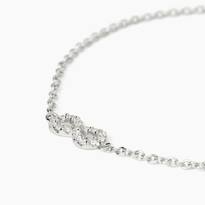 Bracelet en argent avec chaîne forzatina et infini ENDLESS