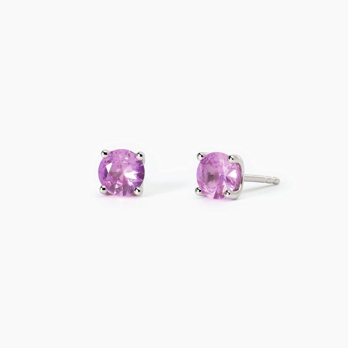 Boucles d'oreilles en argent et tourmaline synthétique brillante