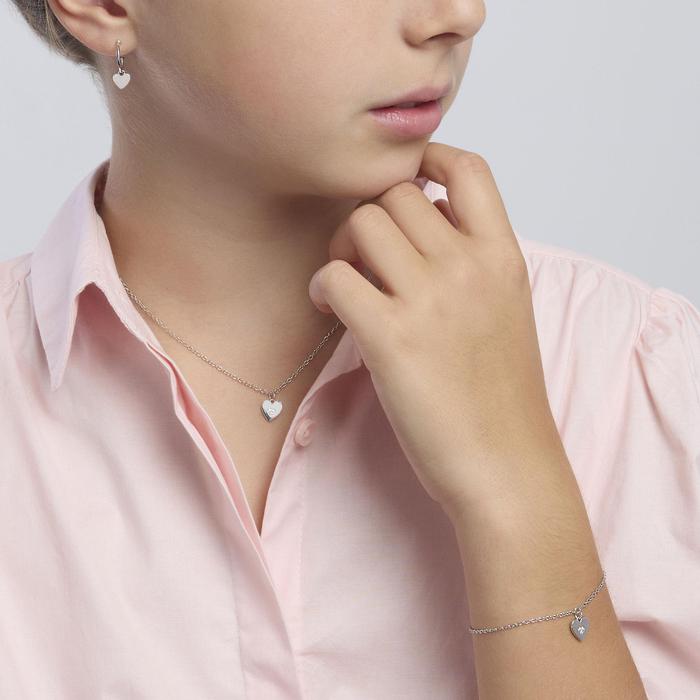 Bracelet coeur en argent TVB