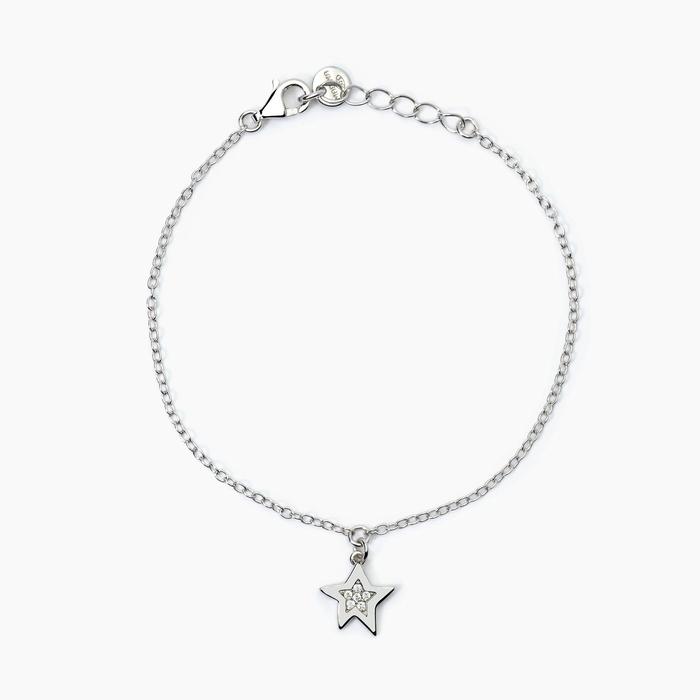 Bracelet en argent avec étoile et zircone STELLA STELLINA