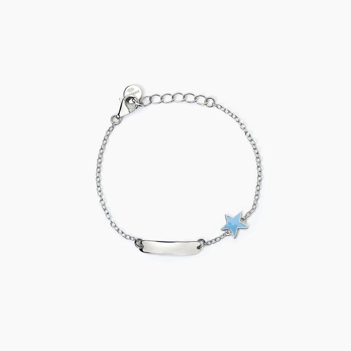 Bracciale personalizzabile in argento con stellina STAR