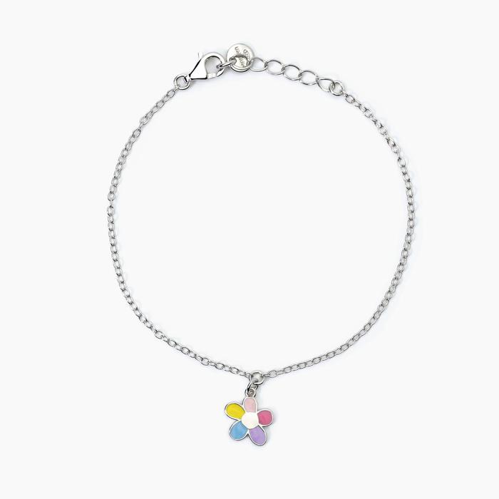 Bracciale in argento con fiorellino BLOOM