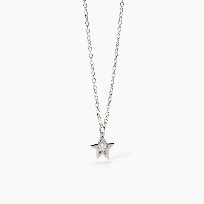 Collier ras du cou en argent avec étoile et zircone STELLA STELLINA