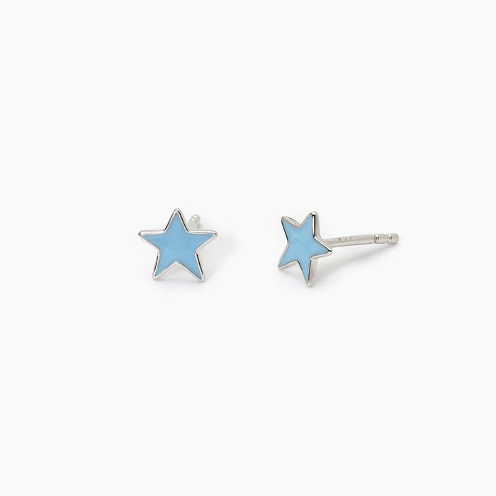 Boucles d'oreilles en argent avec petite étoile STAR STAR